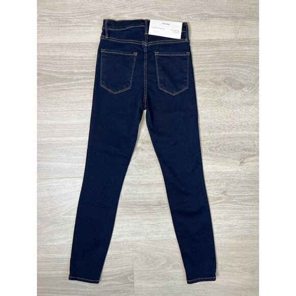 Frame Ali High Rise Cigarette Skinny Dark Rise Denim Jeans NWT Sz 26 - Picture 6 of 12